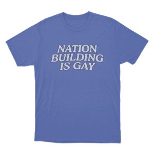 Nation Building Is Gay T Shirt Blue