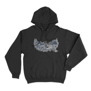Tucker Carlson Fly Fishing Hoodie Black